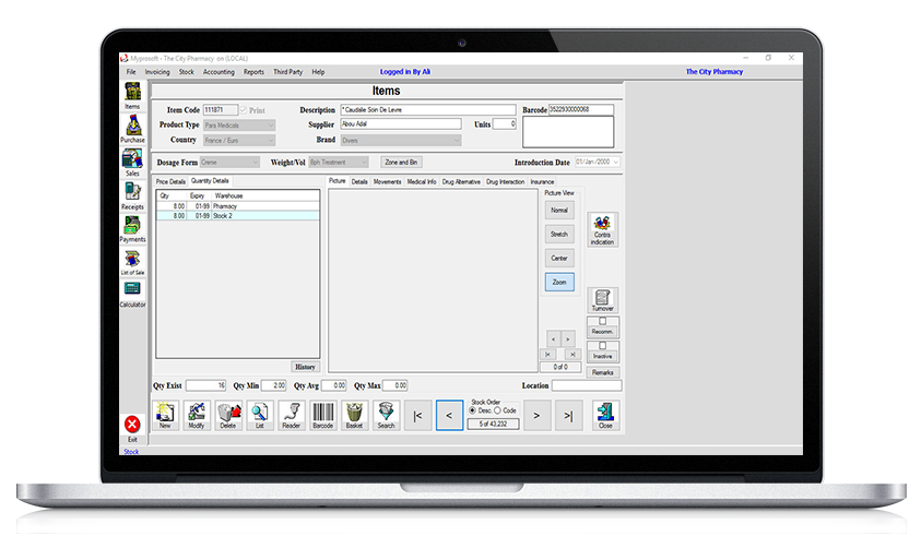 Pharmacy Management System, Multiframes project