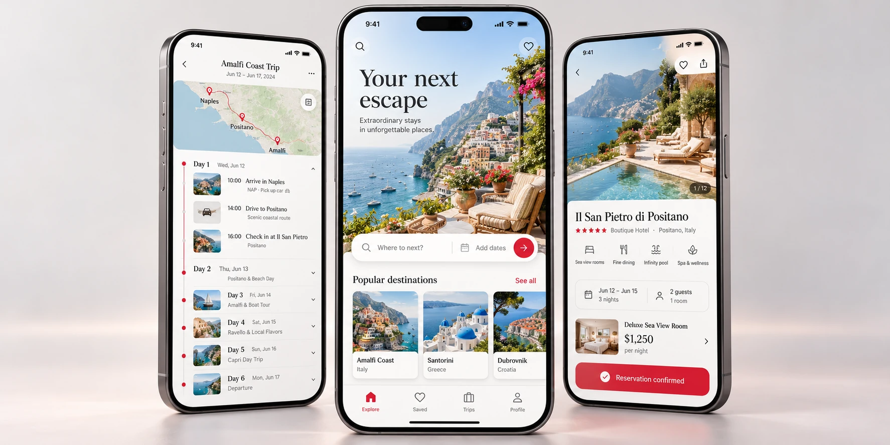 Roamly: Travel planning mobile app · Design concept